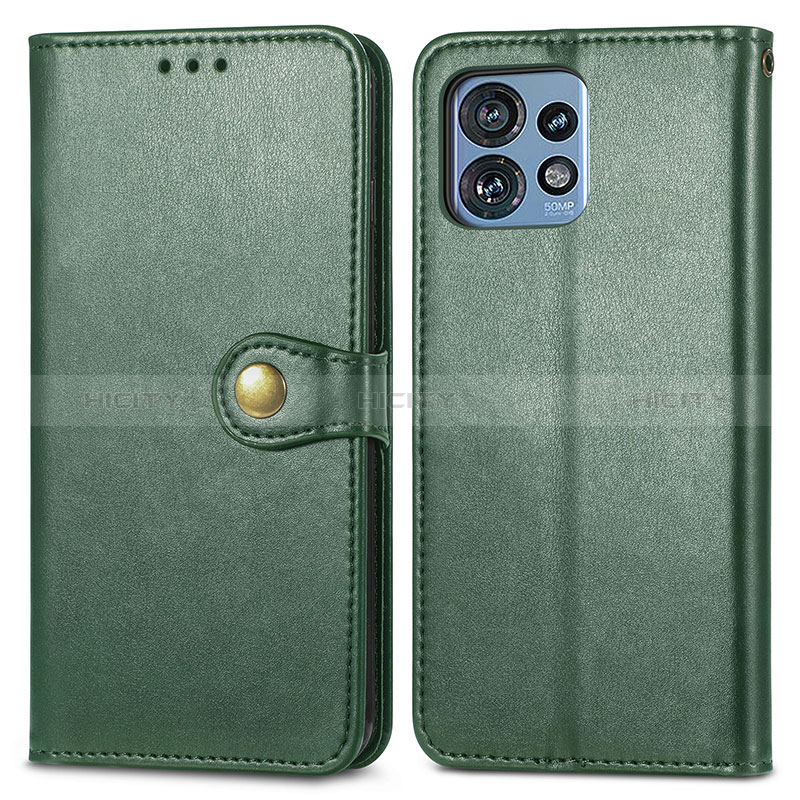 Coque Portefeuille Livre Cuir Etui Clapet S05D pour Motorola Moto Edge Plus (2023) 5G Vert Plus