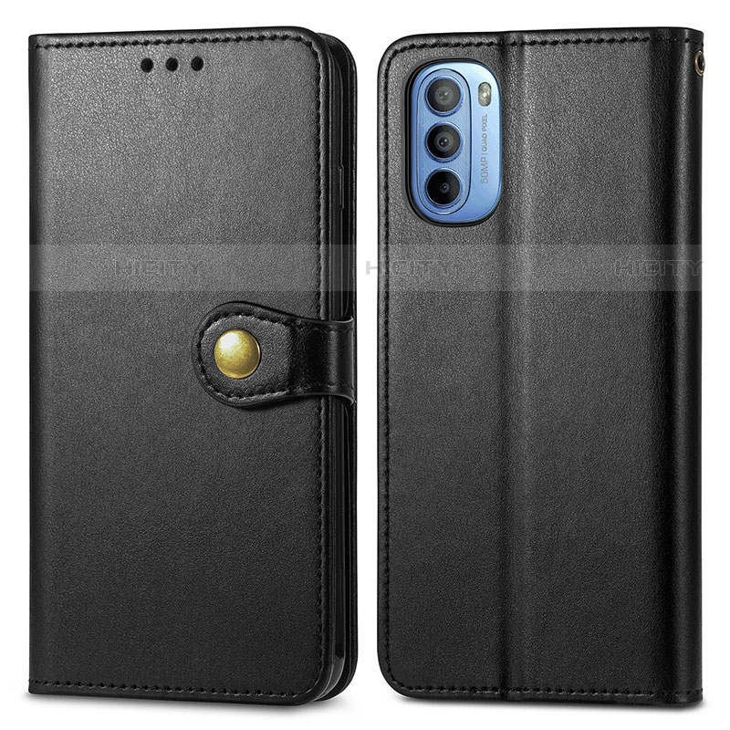 Coque Portefeuille Livre Cuir Etui Clapet S05D pour Motorola Moto G31 Noir Plus