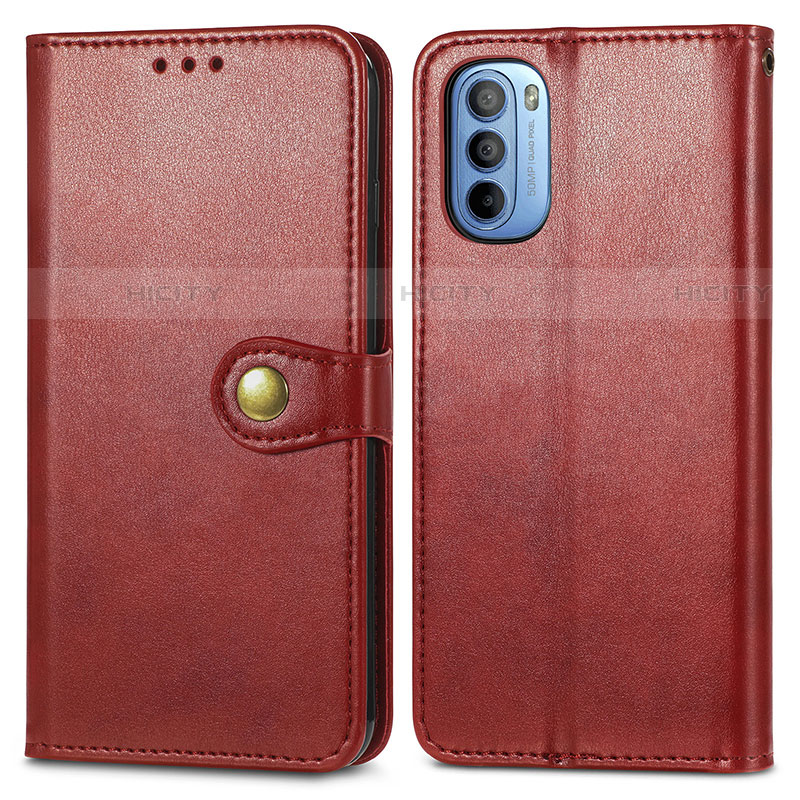 Coque Portefeuille Livre Cuir Etui Clapet S05D pour Motorola Moto G31 Rouge Plus