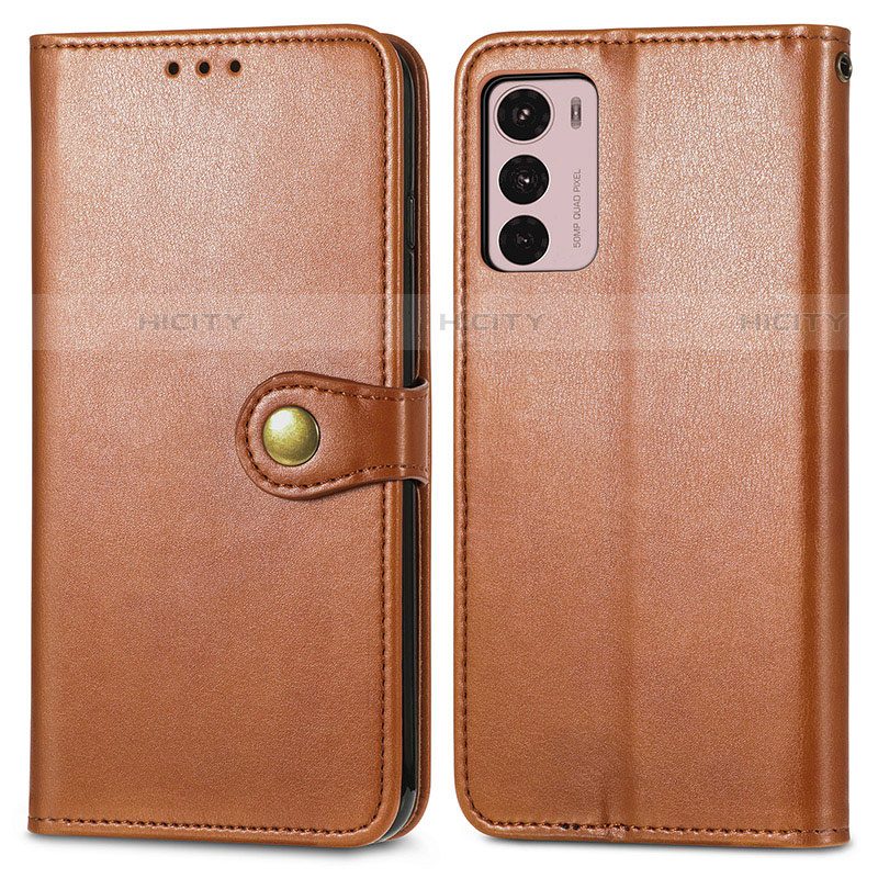 Coque Portefeuille Livre Cuir Etui Clapet S05D pour Motorola Moto G42 Marron Plus