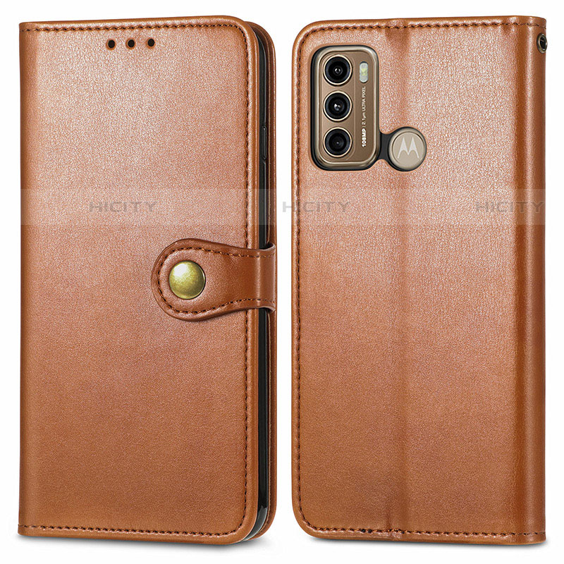 Coque Portefeuille Livre Cuir Etui Clapet S05D pour Motorola Moto G60 Marron Plus