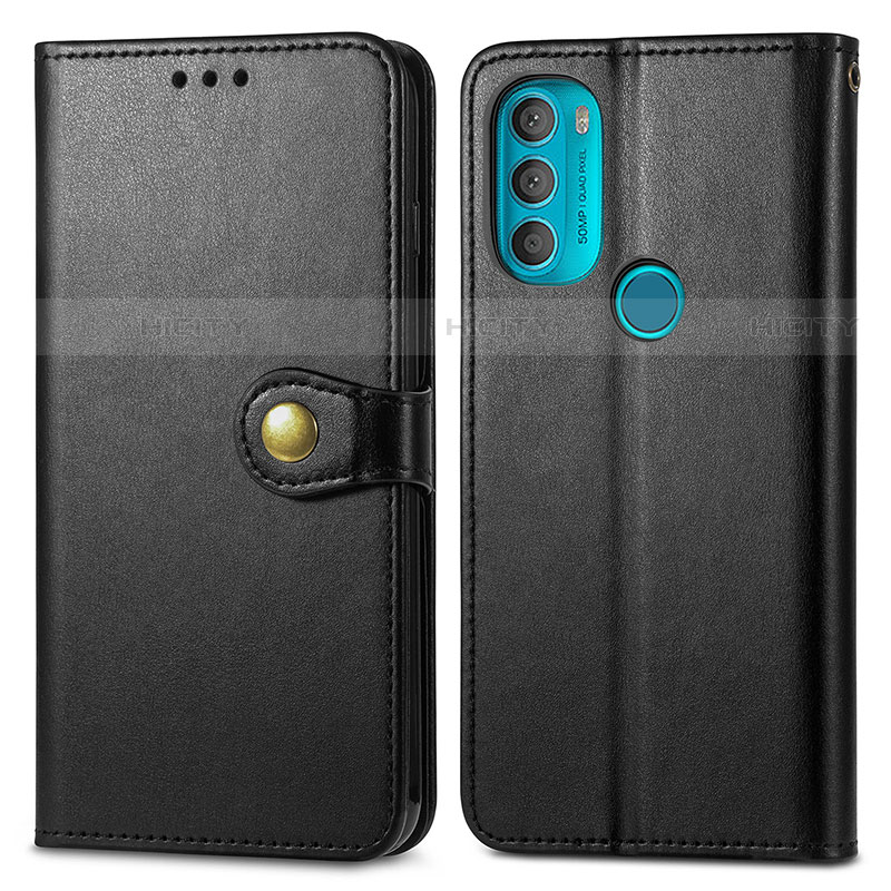 Coque Portefeuille Livre Cuir Etui Clapet S05D pour Motorola Moto G71 5G Noir Plus