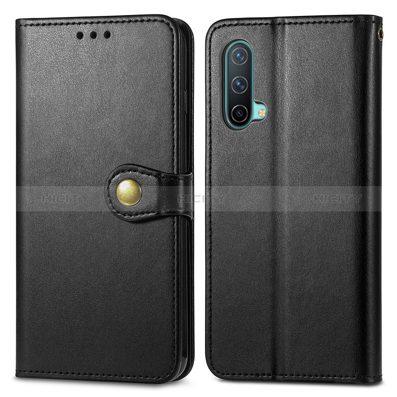 Coque Portefeuille Livre Cuir Etui Clapet S05D pour OnePlus Nord CE 5G Noir Plus