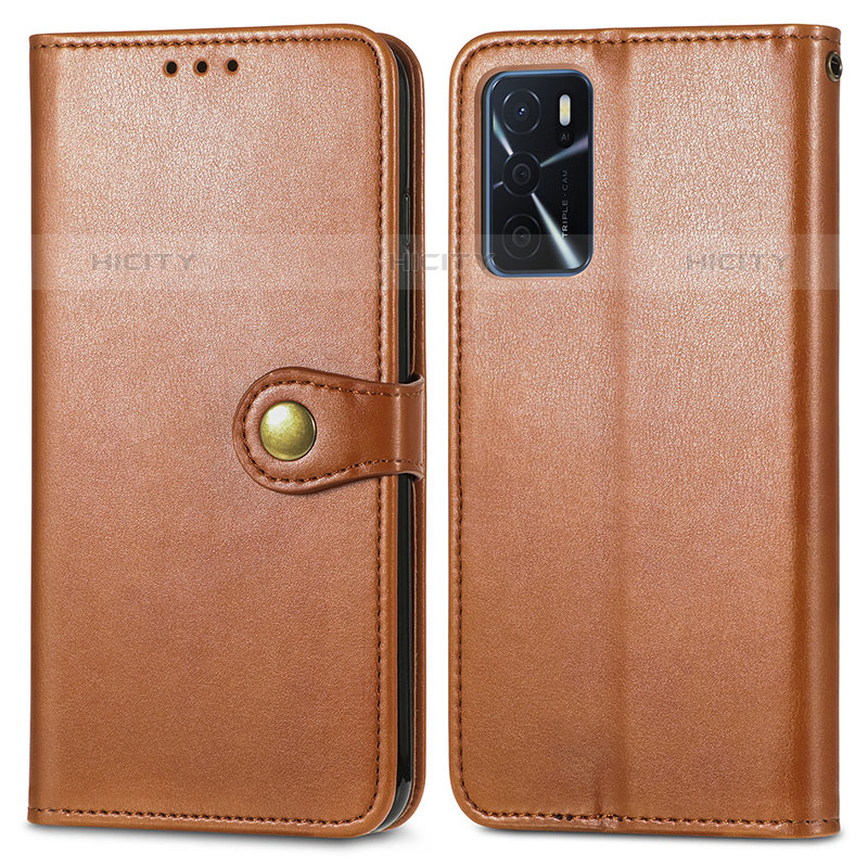 Coque Portefeuille Livre Cuir Etui Clapet S05D pour Oppo A54s Marron Plus