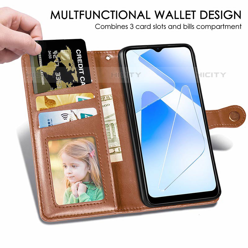 Coque Portefeuille Livre Cuir Etui Clapet S05D pour Oppo A55 5G Plus