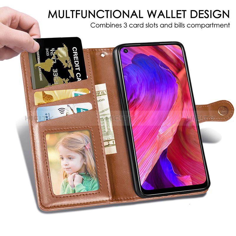 Coque Portefeuille Livre Cuir Etui Clapet S05D pour Oppo A74 5G Plus