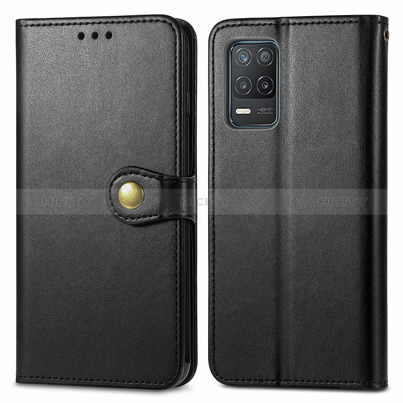 Coque Portefeuille Livre Cuir Etui Clapet S05D pour Realme 8 5G Noir Plus