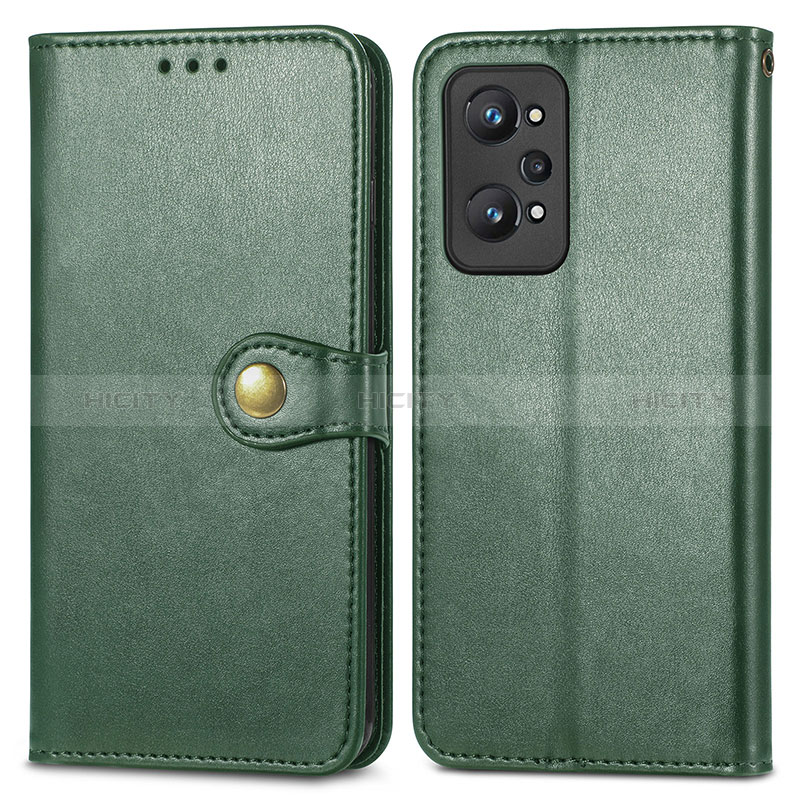 Coque Portefeuille Livre Cuir Etui Clapet S05D pour Realme GT Neo 3T 5G Vert Plus