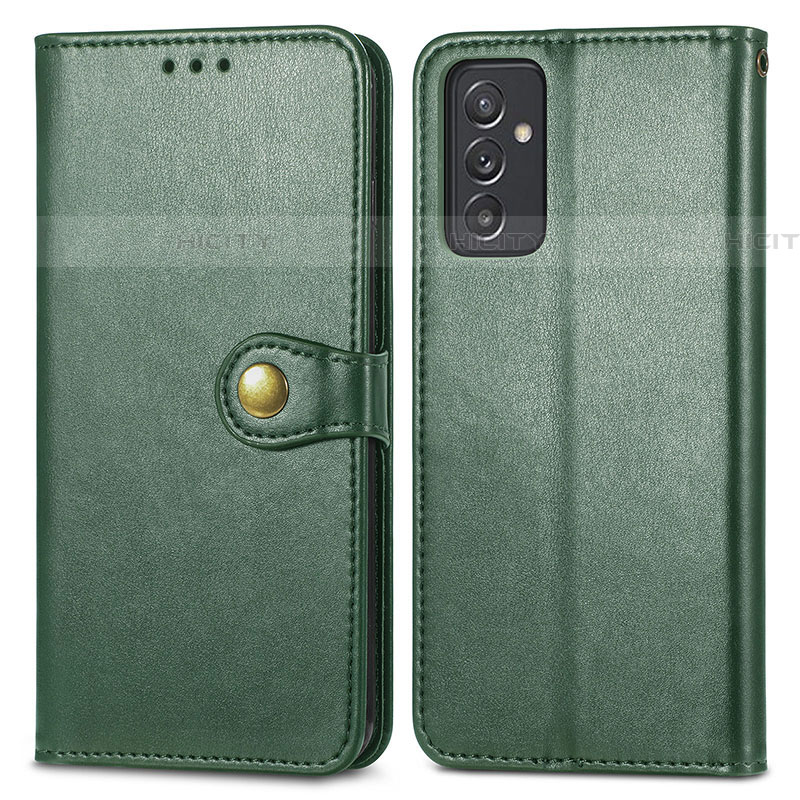 Coque Portefeuille Livre Cuir Etui Clapet S05D pour Samsung Galaxy A05s Vert Plus