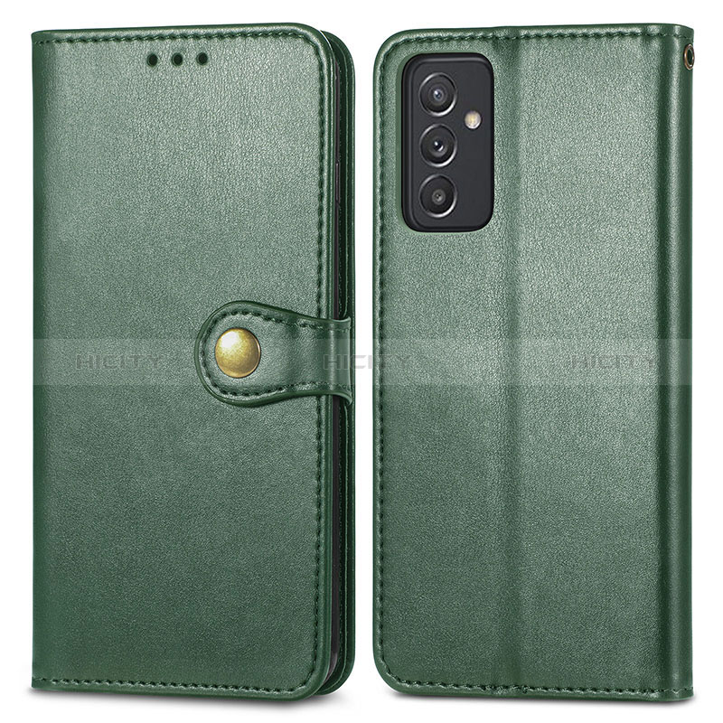 Coque Portefeuille Livre Cuir Etui Clapet S05D pour Samsung Galaxy A15 4G Vert Plus