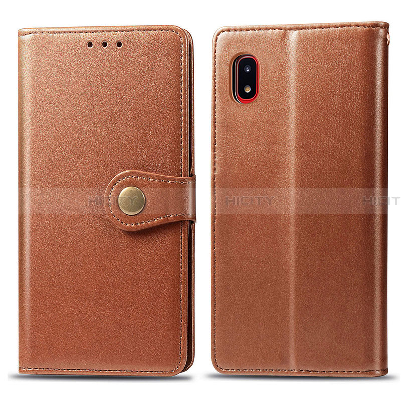 Coque Portefeuille Livre Cuir Etui Clapet S05D pour Samsung Galaxy A20 SC-02M SCV46 Marron Plus