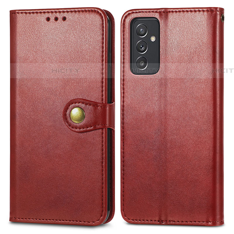 Coque Portefeuille Livre Cuir Etui Clapet S05D pour Samsung Galaxy A25 5G Rouge Plus