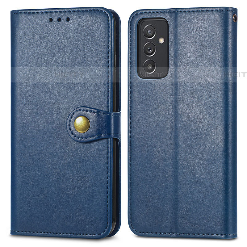 Coque Portefeuille Livre Cuir Etui Clapet S05D pour Samsung Galaxy F54 5G Bleu Plus