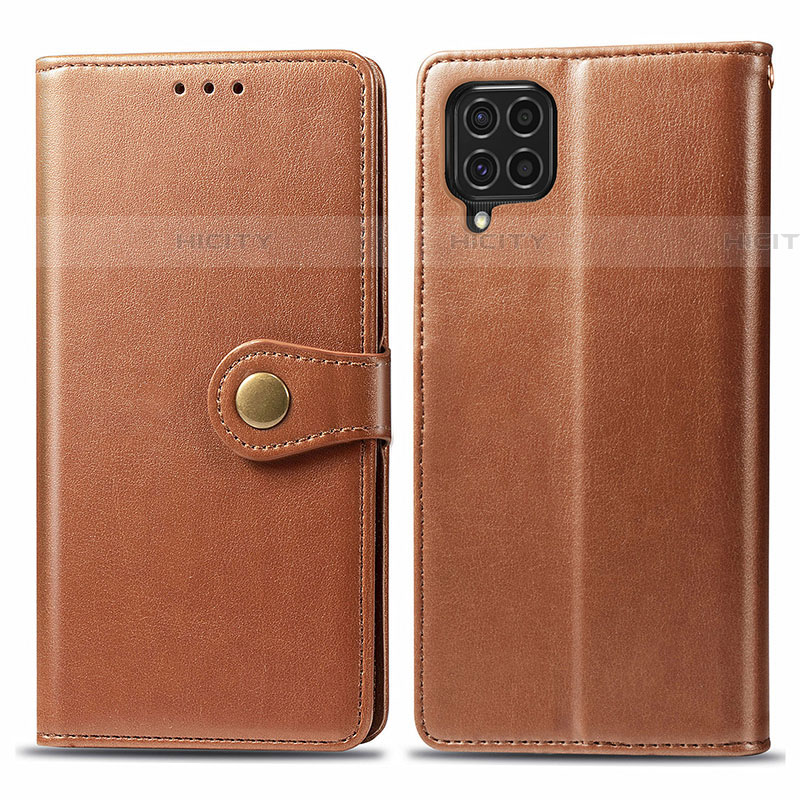 Coque Portefeuille Livre Cuir Etui Clapet S05D pour Samsung Galaxy F62 5G Marron Plus