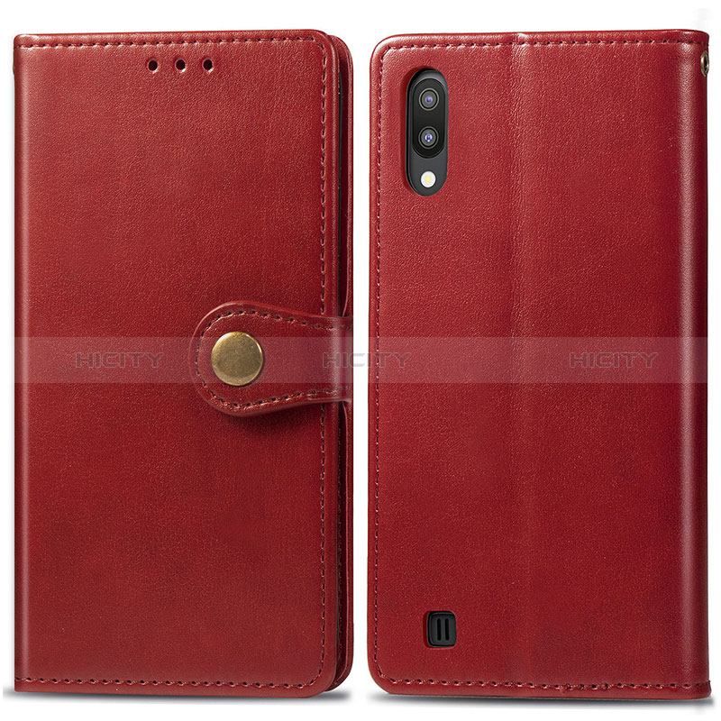 Coque Portefeuille Livre Cuir Etui Clapet S05D pour Samsung Galaxy M10 Rouge Plus