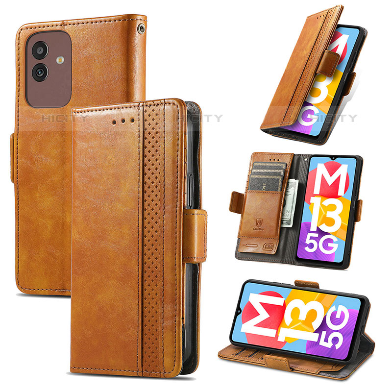 Coque Portefeuille Livre Cuir Etui Clapet S05D pour Samsung Galaxy M13 5G Plus