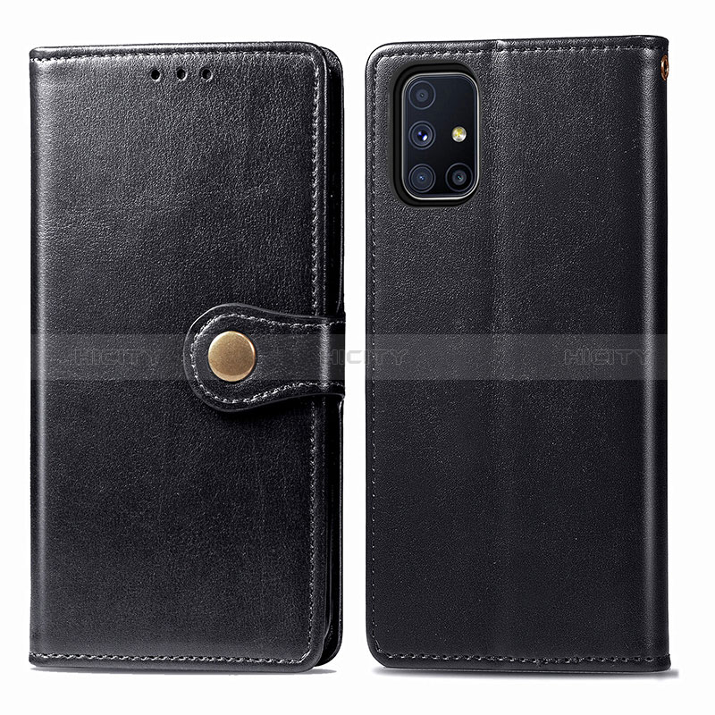 Coque Portefeuille Livre Cuir Etui Clapet S05D pour Samsung Galaxy M51 Noir Plus