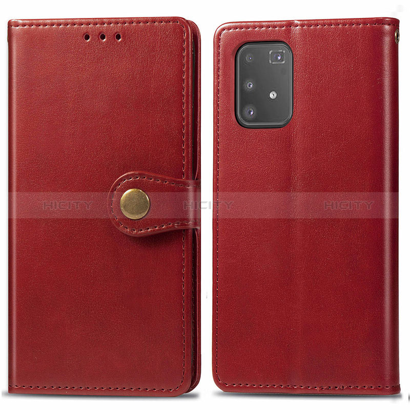 Coque Portefeuille Livre Cuir Etui Clapet S05D pour Samsung Galaxy M80S Rouge Plus