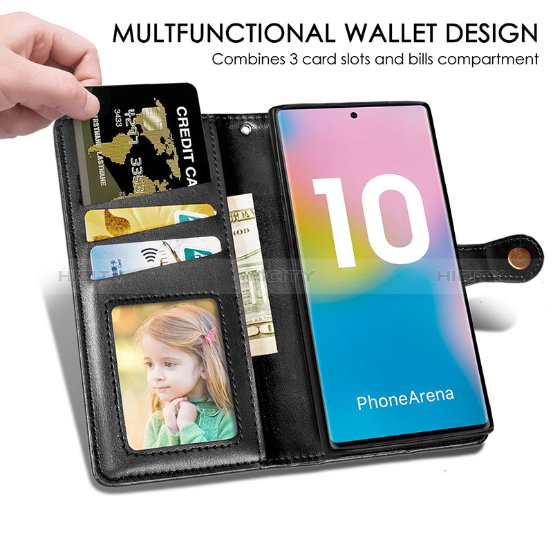 Coque Portefeuille Livre Cuir Etui Clapet S05D pour Samsung Galaxy Note 10 Plus 5G Plus
