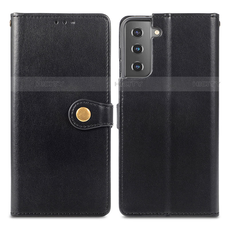 Coque Portefeuille Livre Cuir Etui Clapet S05D pour Samsung Galaxy S21 5G Noir Plus