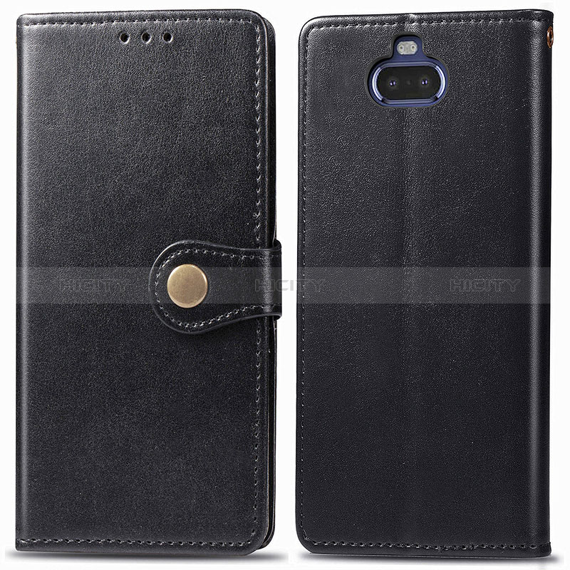 Coque Portefeuille Livre Cuir Etui Clapet S05D pour Sony Xperia 8 Noir Plus