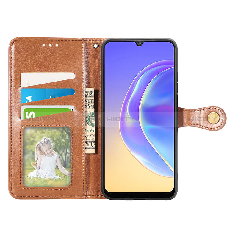 Coque Portefeuille Livre Cuir Etui Clapet S05D pour Vivo V21e 4G Plus