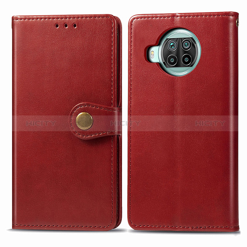 Coque Portefeuille Livre Cuir Etui Clapet S05D pour Xiaomi Mi 10i 5G Rouge Plus