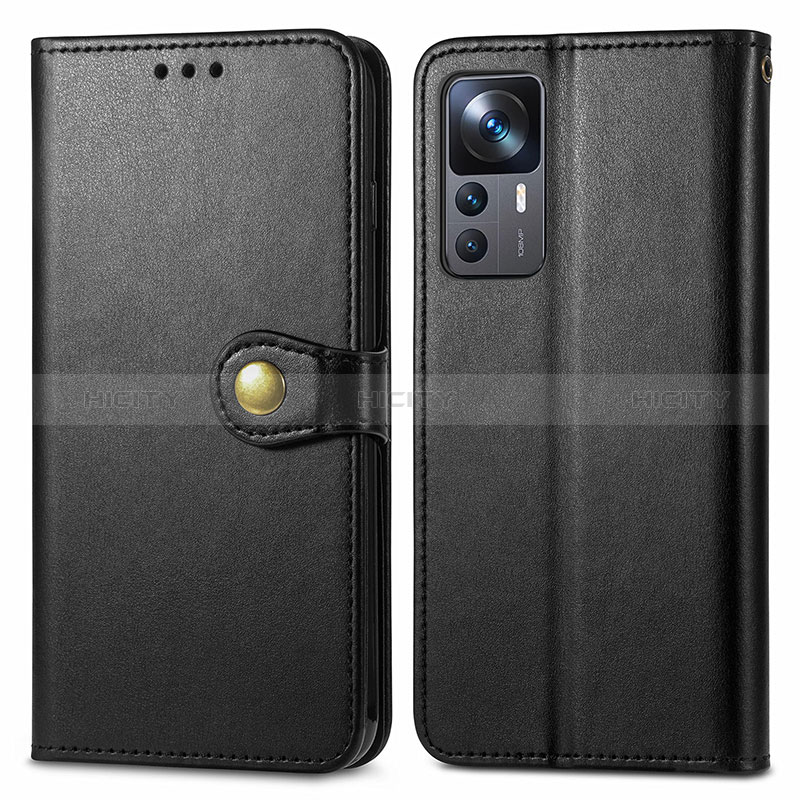 Coque Portefeuille Livre Cuir Etui Clapet S05D pour Xiaomi Mi 12T Pro 5G Noir Plus