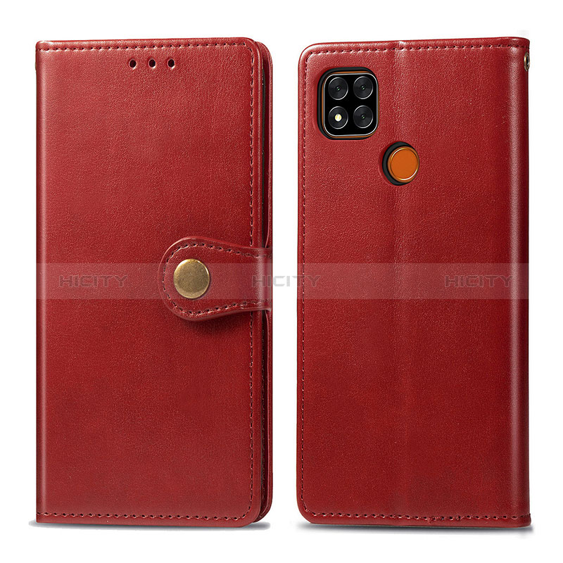 Coque Portefeuille Livre Cuir Etui Clapet S05D pour Xiaomi POCO C3 Rouge Plus