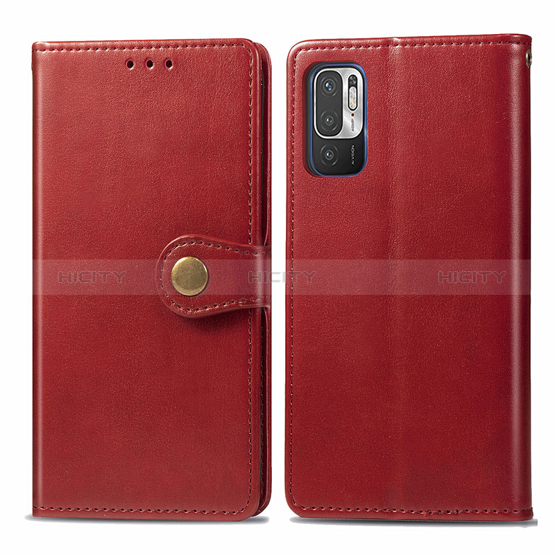 Coque Portefeuille Livre Cuir Etui Clapet S05D pour Xiaomi POCO M3 Pro 5G Rouge Plus