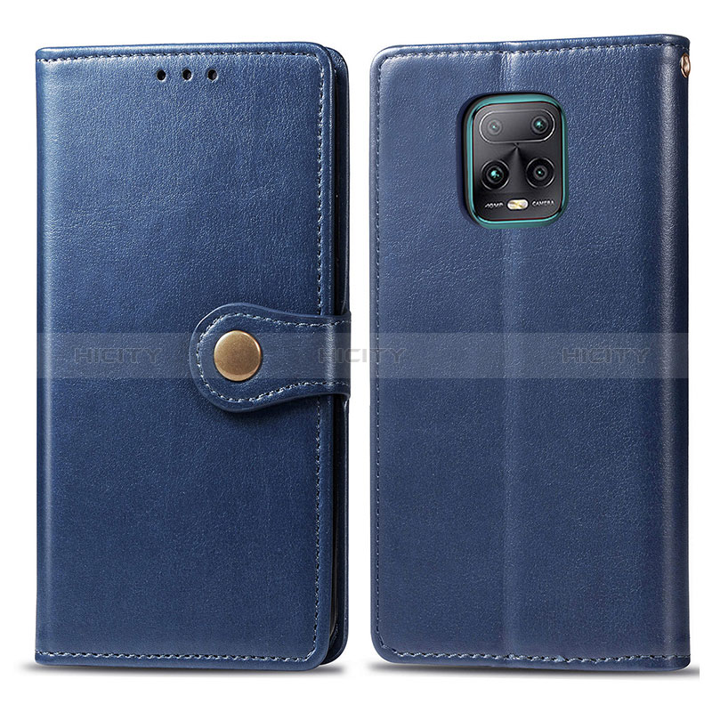 Coque Portefeuille Livre Cuir Etui Clapet S05D pour Xiaomi Redmi 10X 5G Bleu Plus