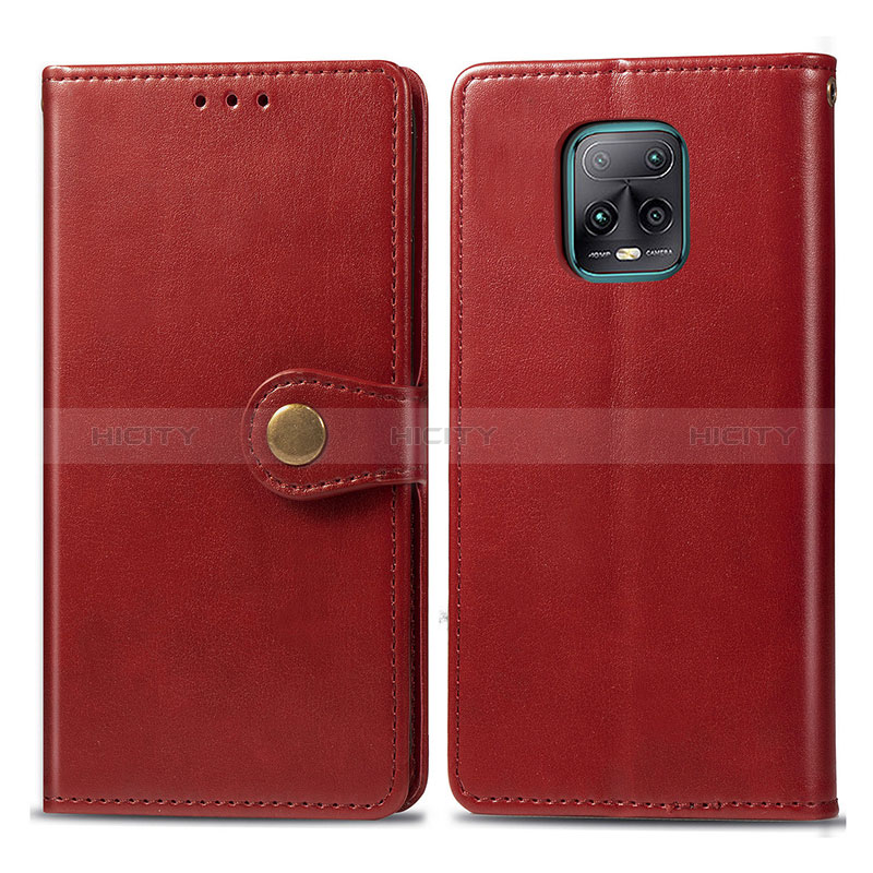 Coque Portefeuille Livre Cuir Etui Clapet S05D pour Xiaomi Redmi 10X 5G Rouge Plus