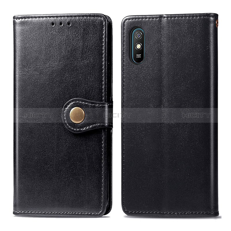 Coque Portefeuille Livre Cuir Etui Clapet S05D pour Xiaomi Redmi 9A Noir Plus