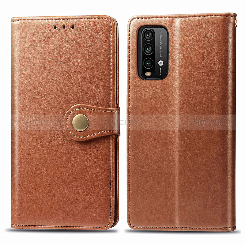 Coque Portefeuille Livre Cuir Etui Clapet S05D pour Xiaomi Redmi 9T 4G Marron Plus