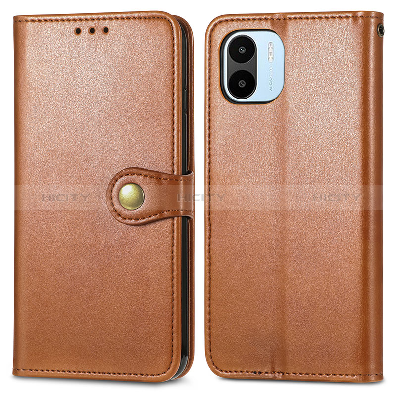 Coque Portefeuille Livre Cuir Etui Clapet S05D pour Xiaomi Redmi A1 Marron Plus