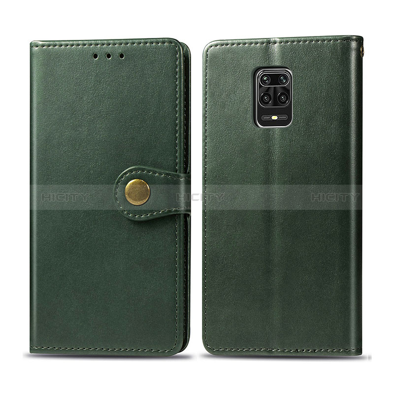 Coque Portefeuille Livre Cuir Etui Clapet S05D pour Xiaomi Redmi Note 9 Pro Max Vert Plus