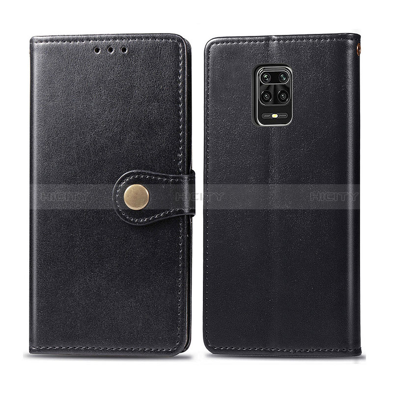 Coque Portefeuille Livre Cuir Etui Clapet S05D pour Xiaomi Redmi Note 9S Noir Plus