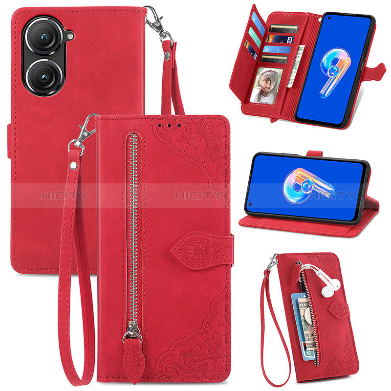 Coque Portefeuille Livre Cuir Etui Clapet S06D pour Asus Zenfone 9 Plus