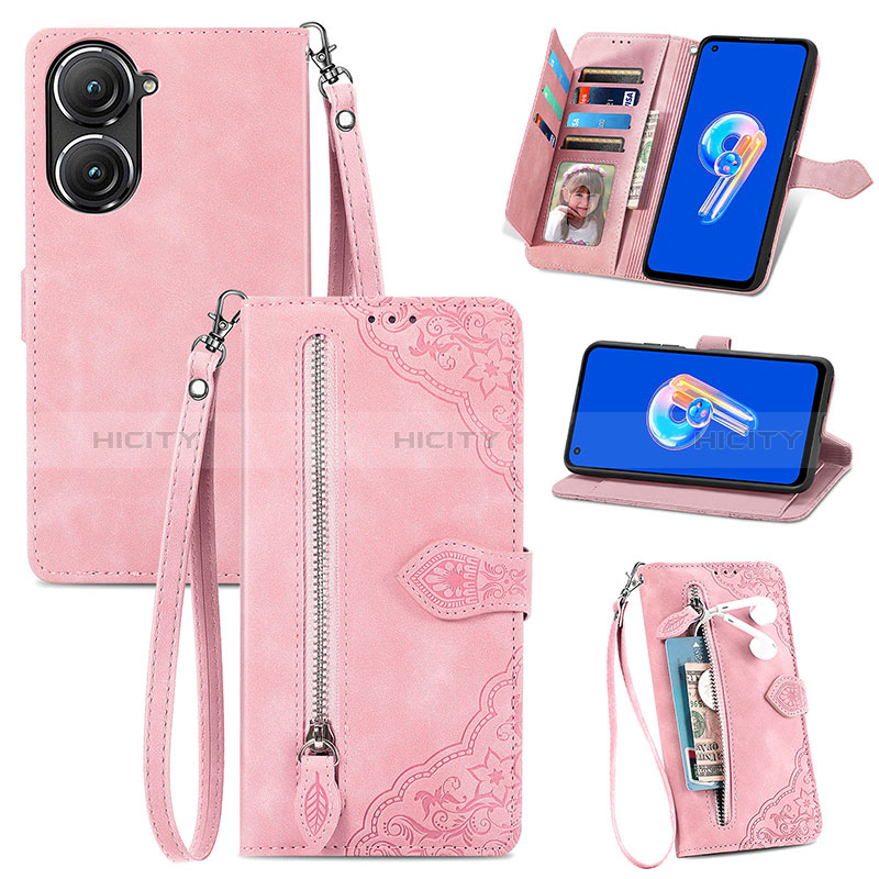 Coque Portefeuille Livre Cuir Etui Clapet S06D pour Asus Zenfone 9 Plus