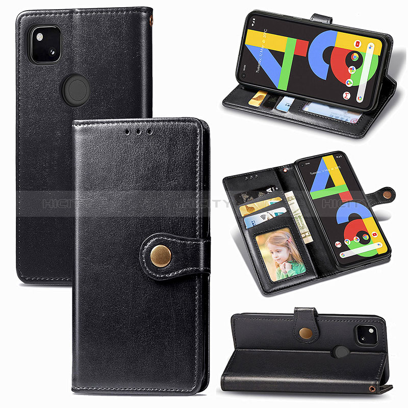 Coque Portefeuille Livre Cuir Etui Clapet S06D pour Google Pixel 4a Plus