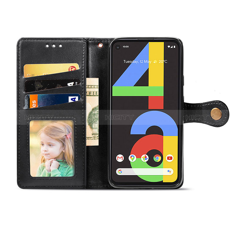 Coque Portefeuille Livre Cuir Etui Clapet S06D pour Google Pixel 4a Plus