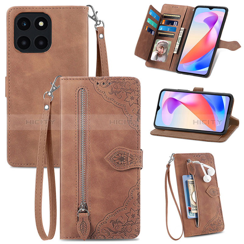 Coque Portefeuille Livre Cuir Etui Clapet S06D pour Huawei Honor X6a Plus