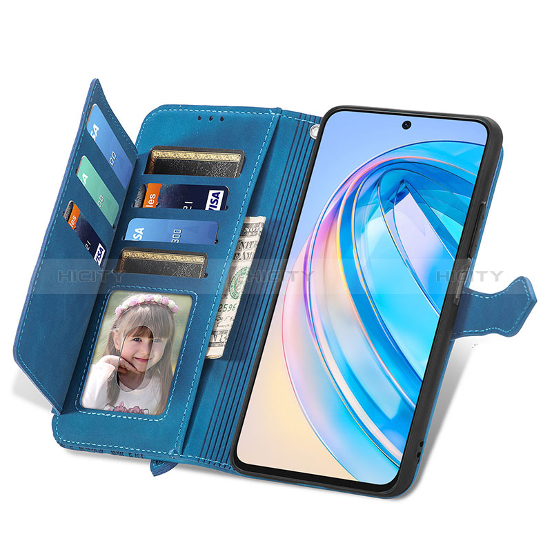 Coque Portefeuille Livre Cuir Etui Clapet S06D pour Huawei Honor X8a 4G Plus