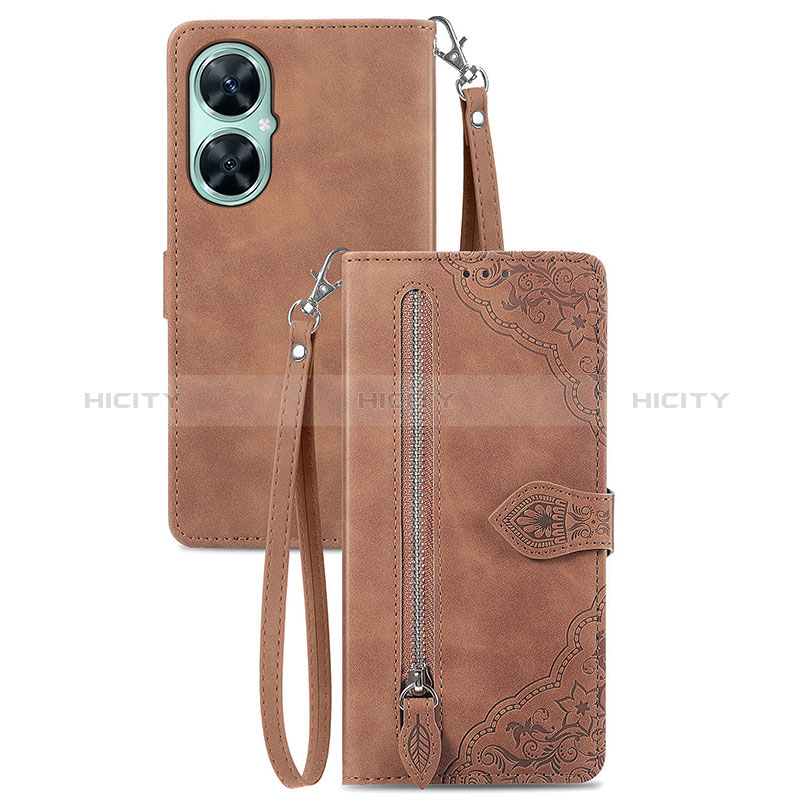 Coque Portefeuille Livre Cuir Etui Clapet S06D pour Huawei Nova 11i Marron Plus