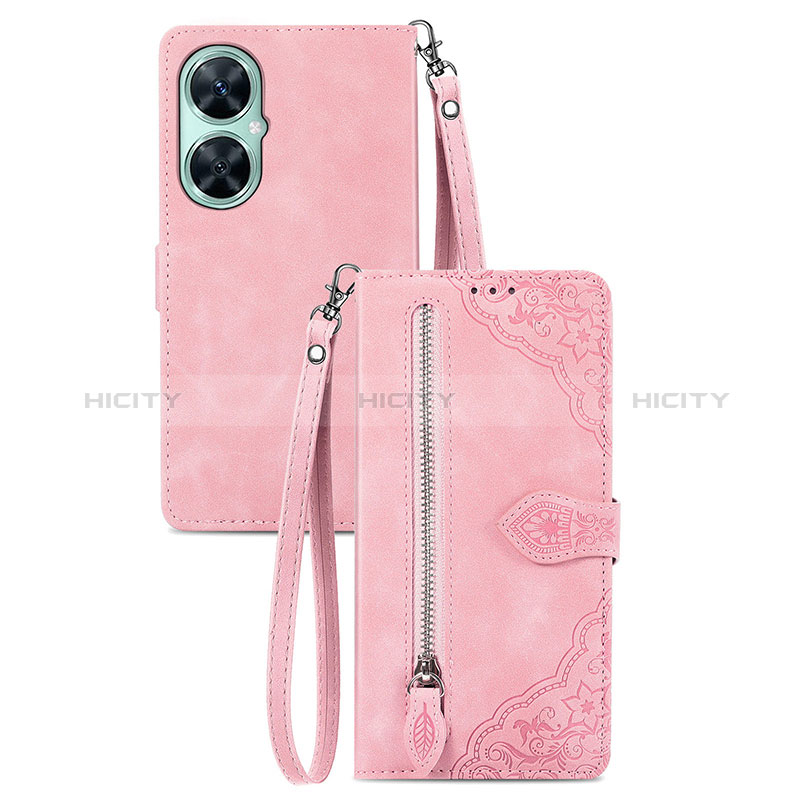 Coque Portefeuille Livre Cuir Etui Clapet S06D pour Huawei Nova 11i Rose Plus