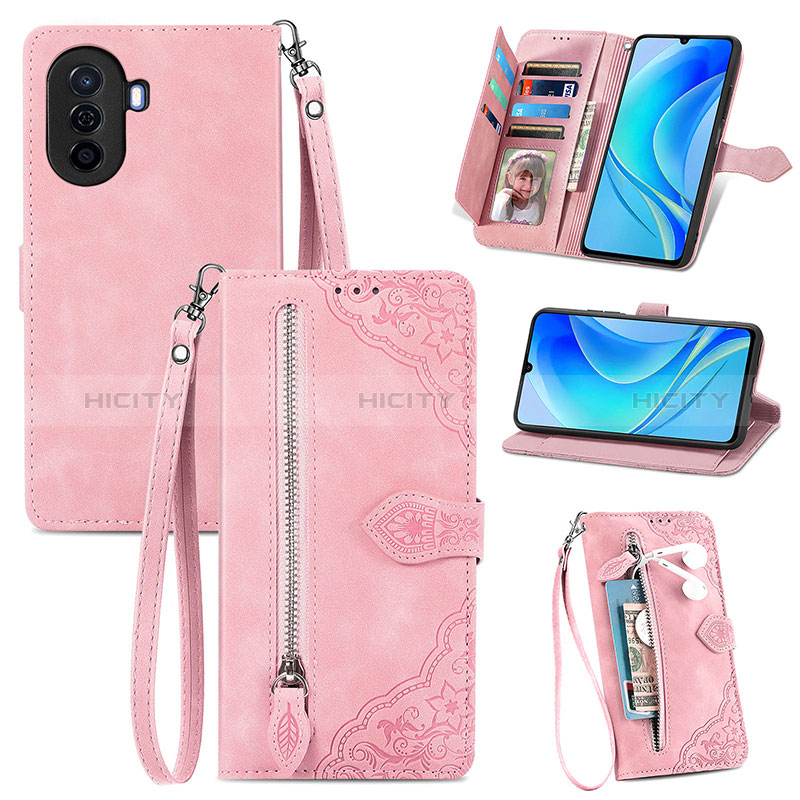 Coque Portefeuille Livre Cuir Etui Clapet S06D pour Huawei Nova Y70 Plus