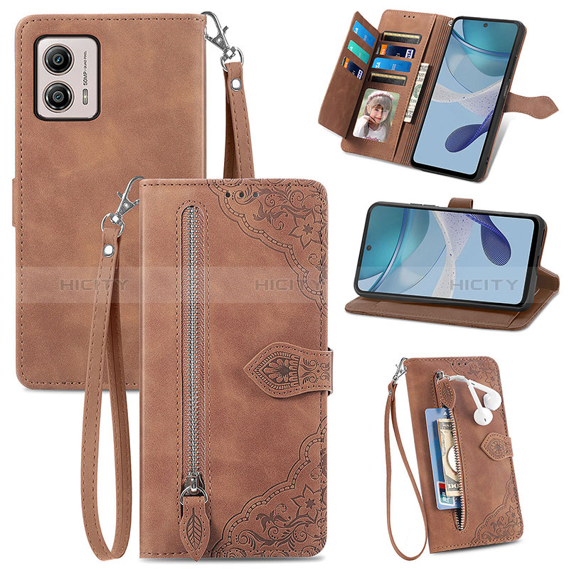 Coque Portefeuille Livre Cuir Etui Clapet S06D pour Motorola Moto G53j 5G Plus