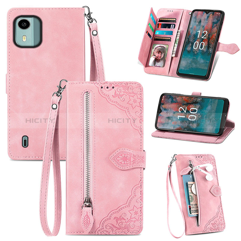 Coque Portefeuille Livre Cuir Etui Clapet S06D pour Nokia C12 Plus Plus