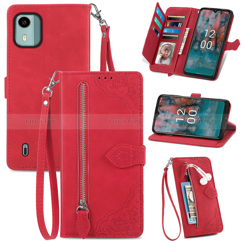 Coque Portefeuille Livre Cuir Etui Clapet S06D pour Nokia C12 Plus Plus