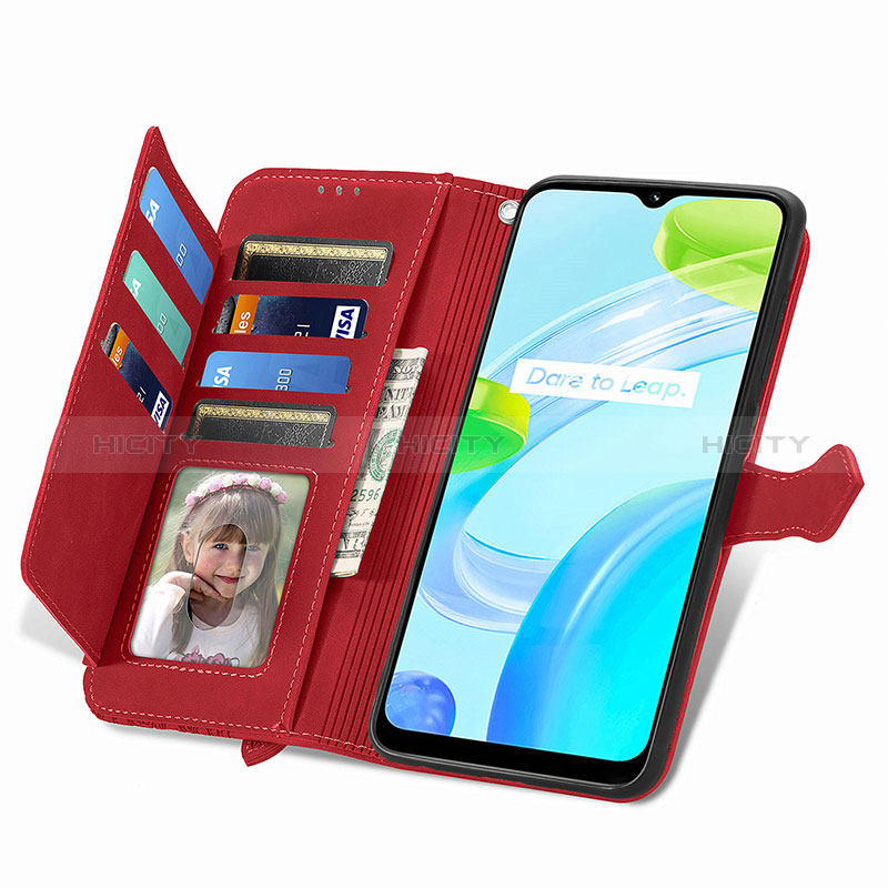 Coque Portefeuille Livre Cuir Etui Clapet S06D pour Realme C30s Plus